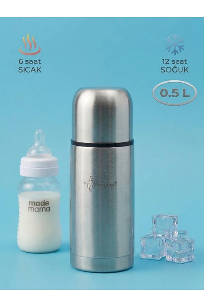 Paslanmaz Çelik Mama Termos 1L- 0.7-0.5 L – 12 Saat Sıcak 24 Saat Soğuk
