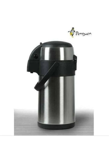 Paslanmaz Çelik Pompalı Termos 3-4-5 Litre- 12 Saat Sıcak 24 Saat Soğuk Tutar Kilitli Kapak
