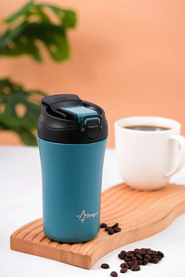 Mug Termosu - 400 ml | Sızdırmaz, Çift Cidarlı, Vakum Yalıtımlı, Paslanmaz Çelik