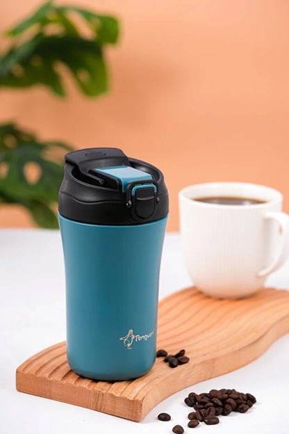 Mug Termosu - 400 ml | Sızdırmaz, Çift Cidarlı, Vakum Yalıtımlı, Paslanmaz Çelik