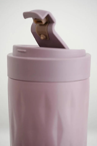 PNG-1167 500ml Flip Kapak Desenli Çelik Mug | 6 Saat Sıcak 12 Saat Soğuk | Sızdırmaz & BPA Free