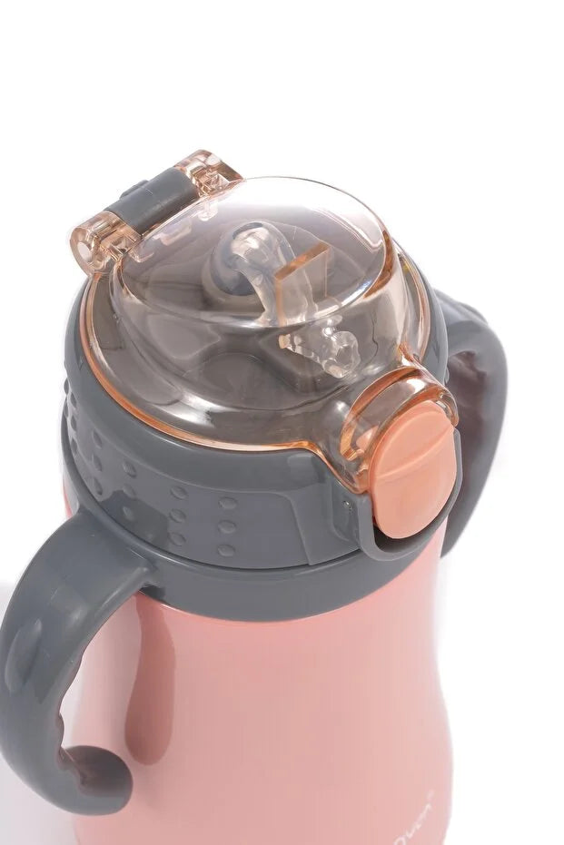 Çocuk Termosu - 280 ml | Sızdırmaz Çift Cidarlı, Vakum Yalıtımlı | Paslanmaz Çelik Pipetli Termos