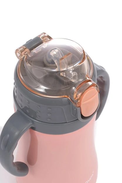 Çocuk Termosu - 280 ml | Sızdırmaz Çift Cidarlı, Vakum Yalıtımlı | Paslanmaz Çelik Pipetli Termos