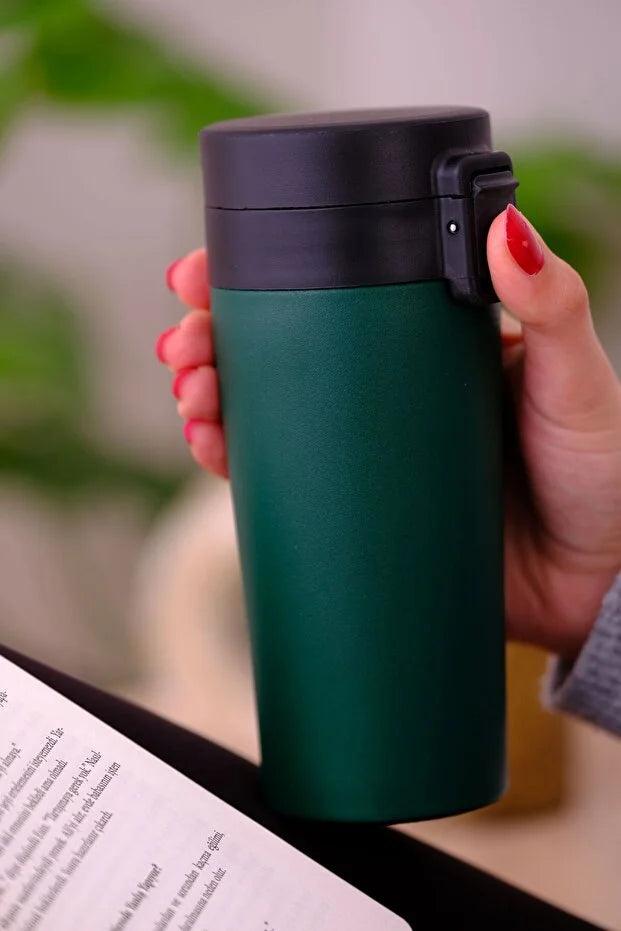 Termos Mug - 380ml, 6 Saat Sıcak & 12 Saat Soğuk Tutma, SUS304 Çelik, BPA Free
