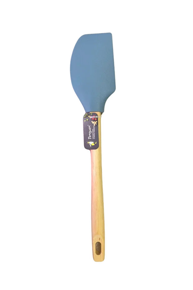 Isıya Dayanıklı Silikon Spatula – Ahşap Saplı, Gıda Dostu Mutfak Gereci