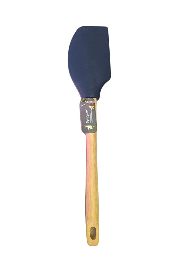 Isıya Dayanıklı Silikon Spatula – Ahşap Saplı, Gıda Dostu Mutfak Gereci