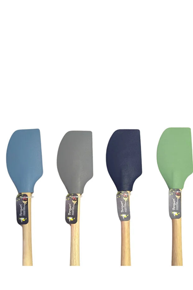 Isıya Dayanıklı Silikon Spatula – Ahşap Saplı, Gıda Dostu Mutfak Gereci