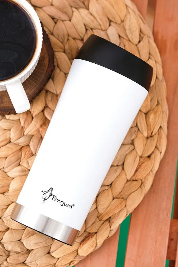 Mug Termosu - 400 ml | Sızdırmaz, Çift Cidarlı, Vakum Yalıtımlı, Paslanmaz Çelik