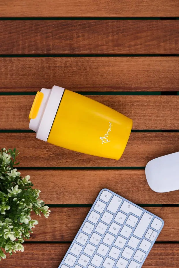 Termos Mug Sızdırmaz 400 ML - Çift Çidarlı Paslanmaz Çelik, Pipetli ve Doğrudan İçme Kapaklı
