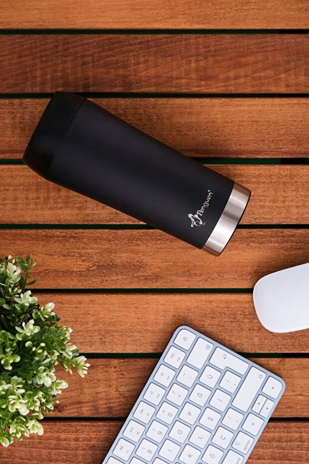 Mug Termosu - 400 ml | Sızdırmaz, Çift Cidarlı, Vakum Yalıtımlı, Paslanmaz Çelik