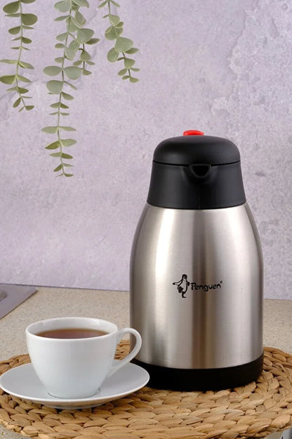 2 Litre Çift Kat Çelik Çay Termosu 1200P Yeni Model