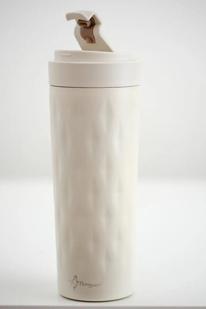 PNG-1167 500ml Flip Kapak Desenli Çelik Mug | 6 Saat Sıcak 12 Saat Soğuk | Sızdırmaz & BPA Free