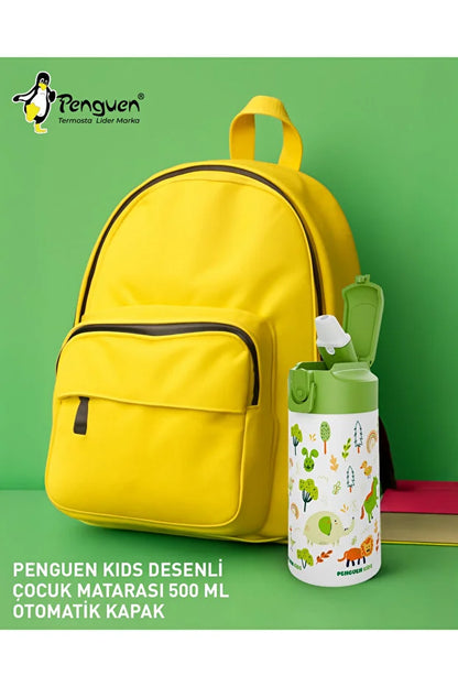 500ML Çocuk Su Matarası | Paslanmaz Çelik | Pipetli | BPA Free | Sızdırmaz Kapaklı