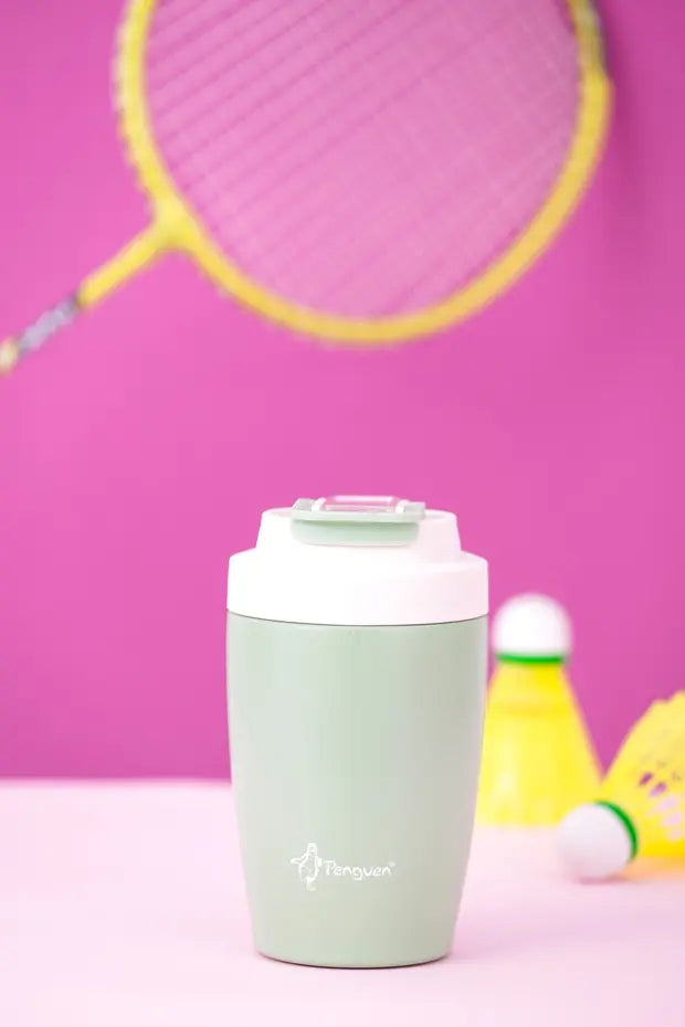 Termos Mug Sızdırmaz 400 ML - Çift Çidarlı Paslanmaz Çelik, Pipetli ve Doğrudan İçme Kapaklı