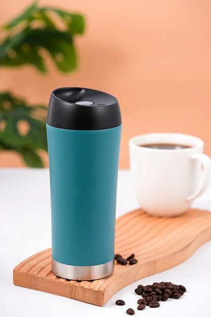 Mug Termosu - 400 ml | Sızdırmaz, Çift Cidarlı, Vakum Yalıtımlı, Paslanmaz Çelik