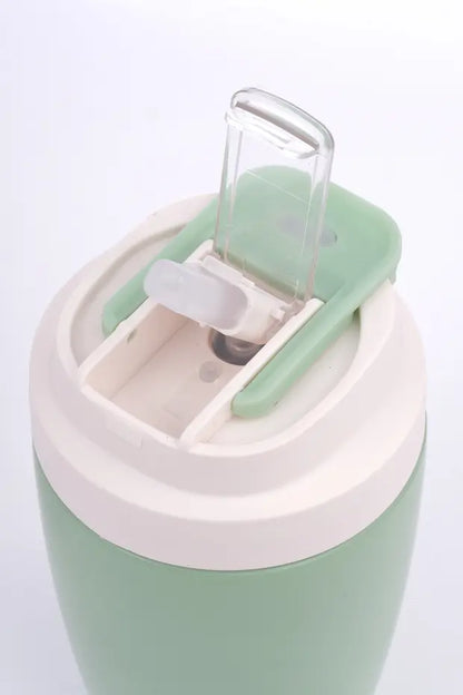 Termos Mug Sızdırmaz 400 ML - Çift Çidarlı Paslanmaz Çelik, Pipetli ve Doğrudan İçme Kapaklı