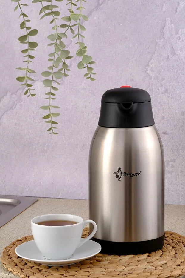 2.5 Litre Paslanmaz Çelik Çay Termosu Çift Kat Sus304 Çelik - 1250p