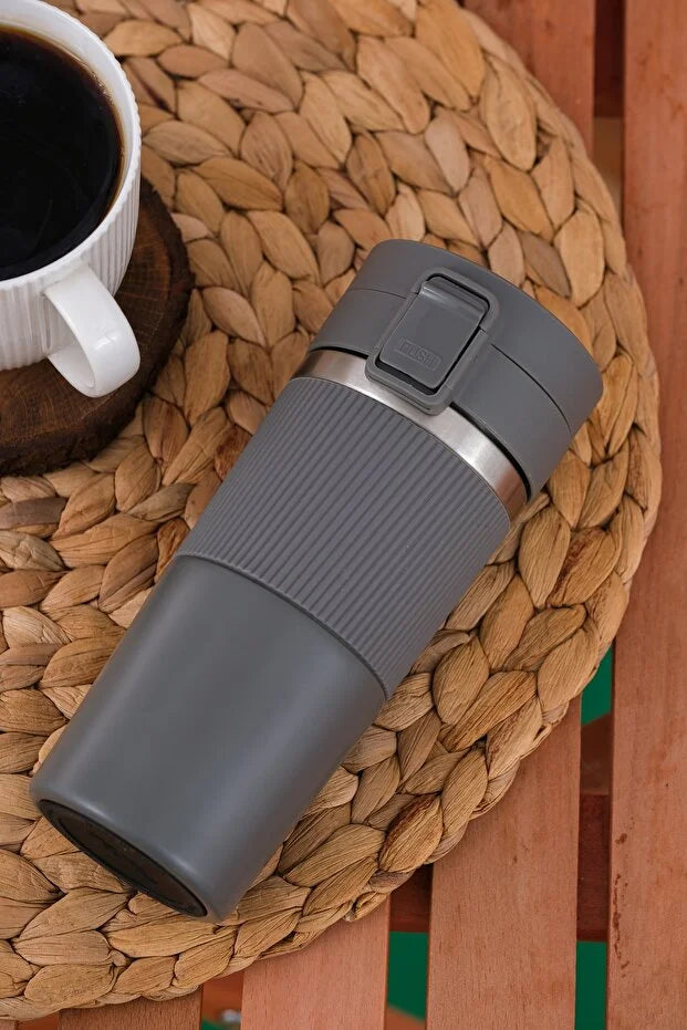 Termos Mug 400 ml Filtre Kapak Paslanmaz Çelik