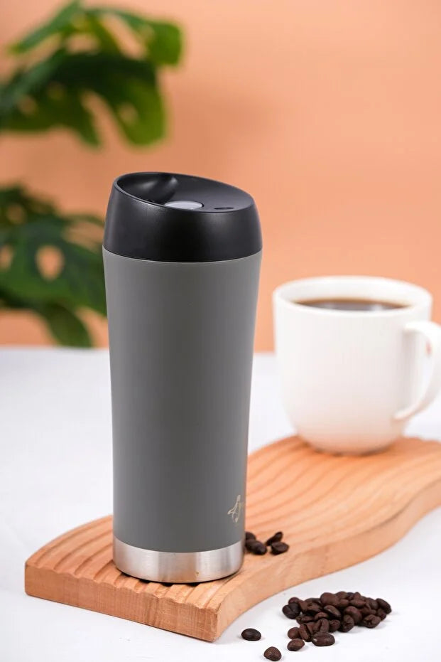 Mug Termosu - 400 ml | Sızdırmaz, Çift Cidarlı, Vakum Yalıtımlı, Paslanmaz Çelik