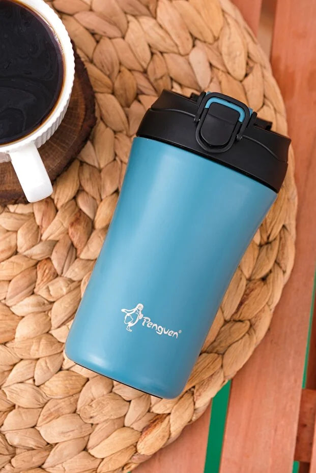 Mug Termosu - 400 ml | Sızdırmaz, Çift Cidarlı, Vakum Yalıtımlı, Paslanmaz Çelik