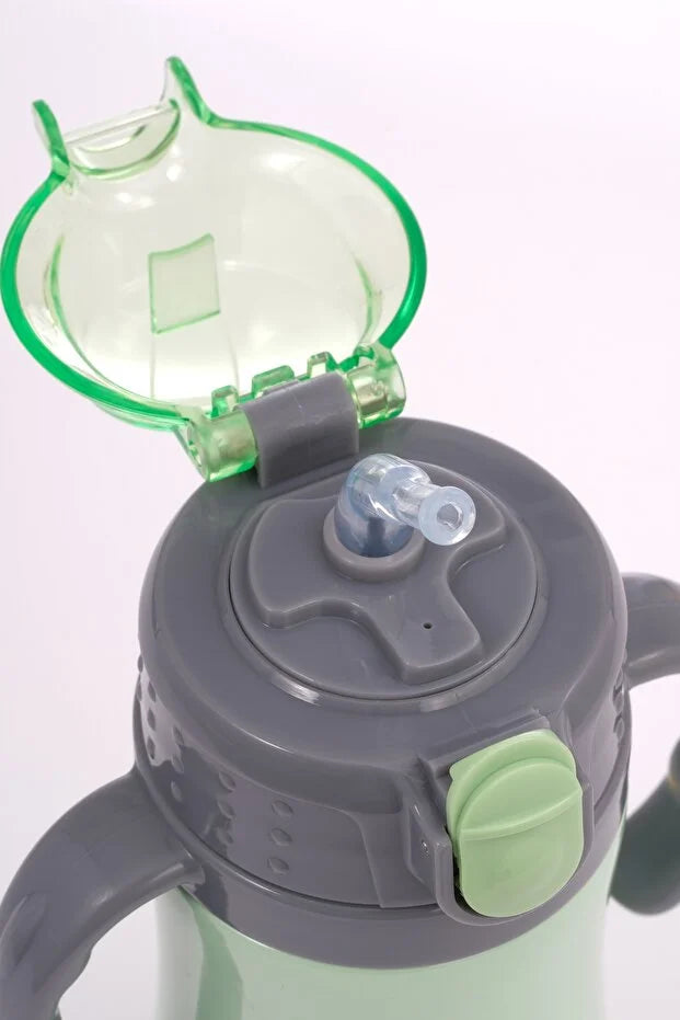 Çocuk Termosu - 280 ml | Sızdırmaz Çift Cidarlı, Vakum Yalıtımlı | Paslanmaz Çelik Pipetli Termos