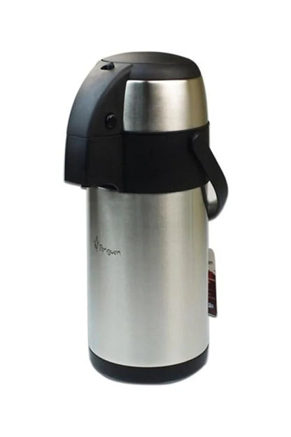 Paslanmaz Çelik Pompalı Termos 5 Litre - 1250A - 12 Saat Sıcak 24 Saat Soğuk Tutar Kilitli Kapak