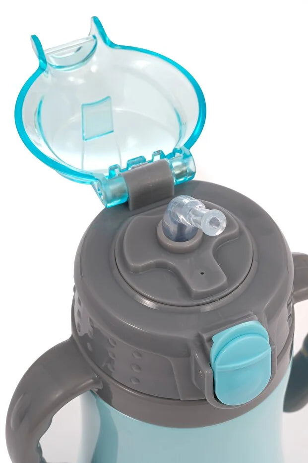 Çocuk Termosu - 280 ml | Sızdırmaz Çift Cidarlı, Vakum Yalıtımlı | Paslanmaz Çelik Pipetli Termos