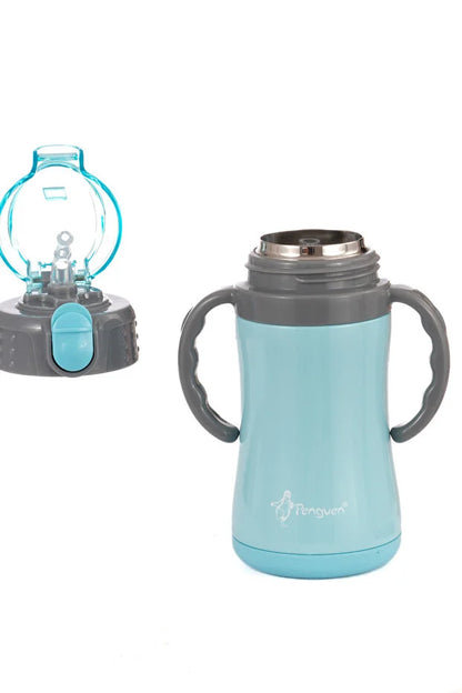 Çocuk Termosu - 280 ml | Sızdırmaz Çift Cidarlı, Vakum Yalıtımlı | Paslanmaz Çelik Pipetli Termos