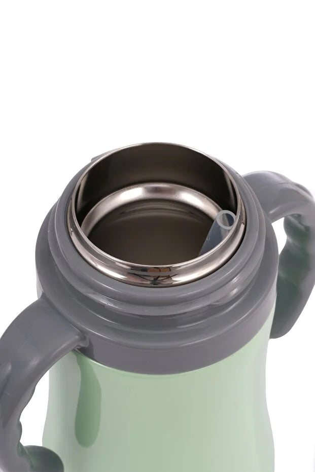 Çocuk Termosu - 280 ml | Sızdırmaz Çift Cidarlı, Vakum Yalıtımlı | Paslanmaz Çelik Pipetli Termos