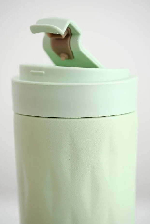 PNG-1167 500ml Flip Kapak Desenli Çelik Mug | 6 Saat Sıcak 12 Saat Soğuk | Sızdırmaz & BPA Free