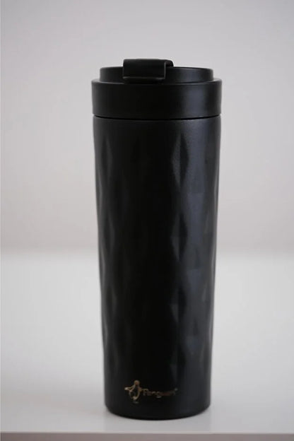 PNG-1167 500ml Flip Kapak Desenli Çelik Mug | 6 Saat Sıcak 12 Saat Soğuk | Sızdırmaz & BPA Free