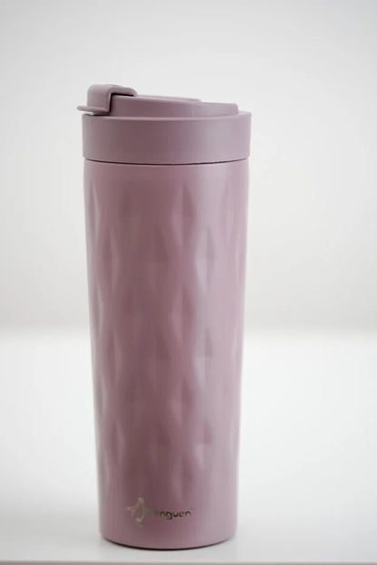 PNG-1167 500ml Flip Kapak Desenli Çelik Mug | 6 Saat Sıcak 12 Saat Soğuk | Sızdırmaz & BPA Free