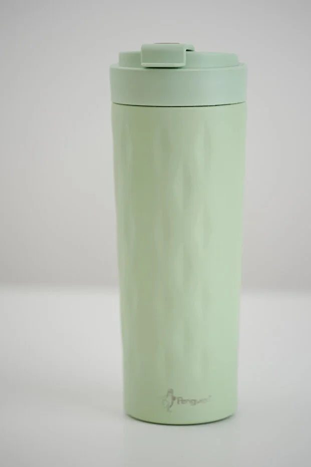 PNG-1167 500ml Flip Kapak Desenli Çelik Mug | 6 Saat Sıcak 12 Saat Soğuk | Sızdırmaz & BPA Free