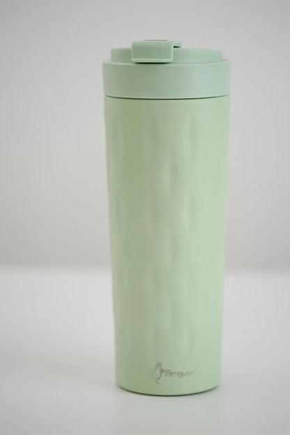 PNG-1167 500ml Flip Kapak Desenli Çelik Mug | 6 Saat Sıcak 12 Saat Soğuk | Sızdırmaz & BPA Free