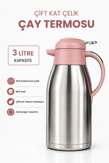 Penguen 3 Litre Çelik Termos 1300B Renkli