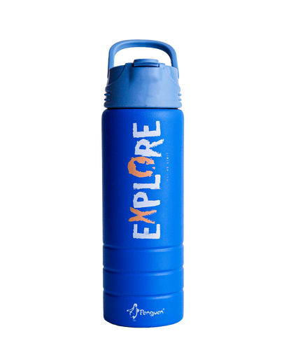 Penguen 750 ml pipetli su matarası – mavi Explore